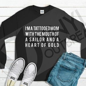Tattoo Mom Long Sleeve tshirt